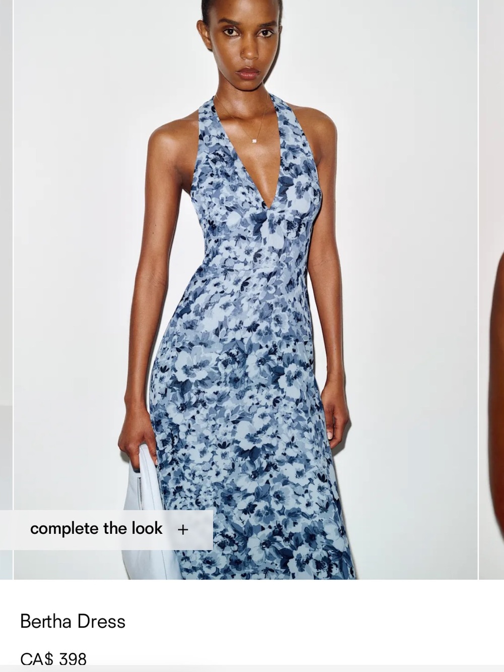 Reformation Bertha Dress Blue Floral
